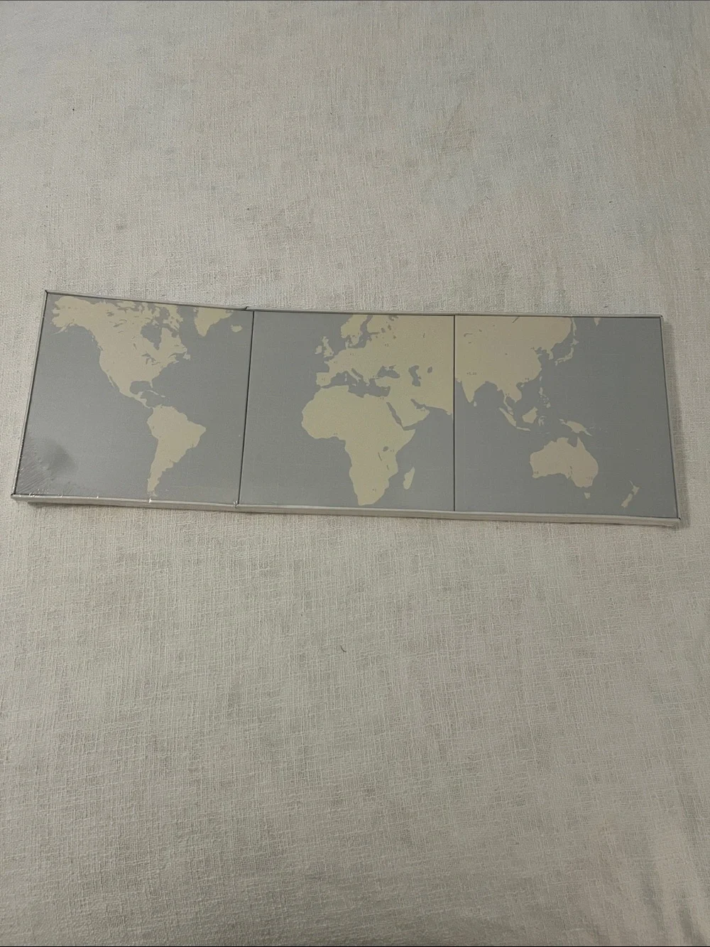 IKEA PJÄTTERYD 3-piece World Map Canvas Triptych Wall Art Set NWT(Vintage)